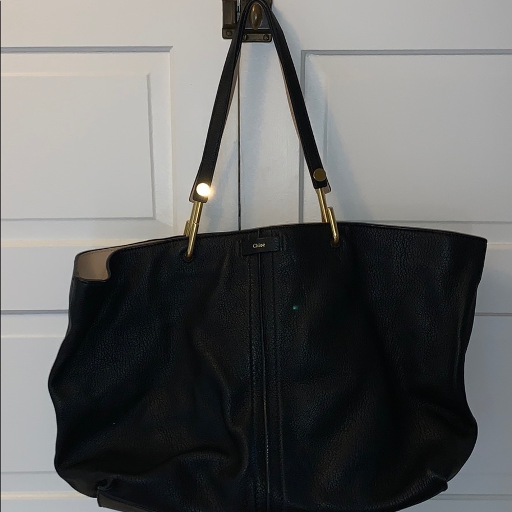 Chloe grained lambskin large Keri tote